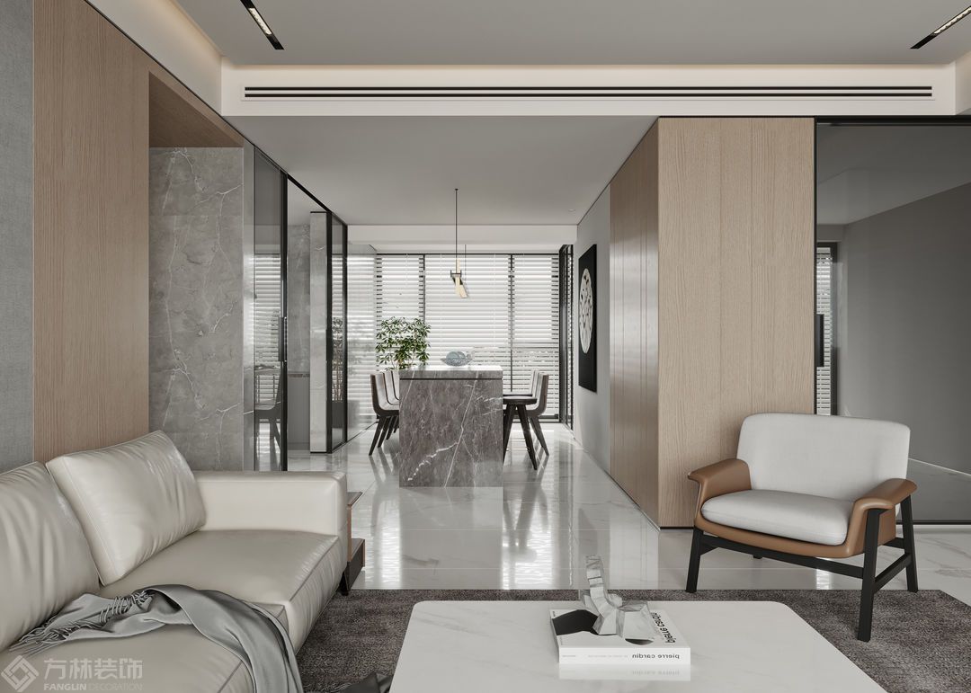 中式风格 180平美好居所，东方风情的舒适自在-客厅